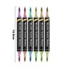 6/12/24Colors Water-based Ink Acrylic Marker Pen Double Head DIY Graffiti Painting Metallic Marker Pen Water-based Marker