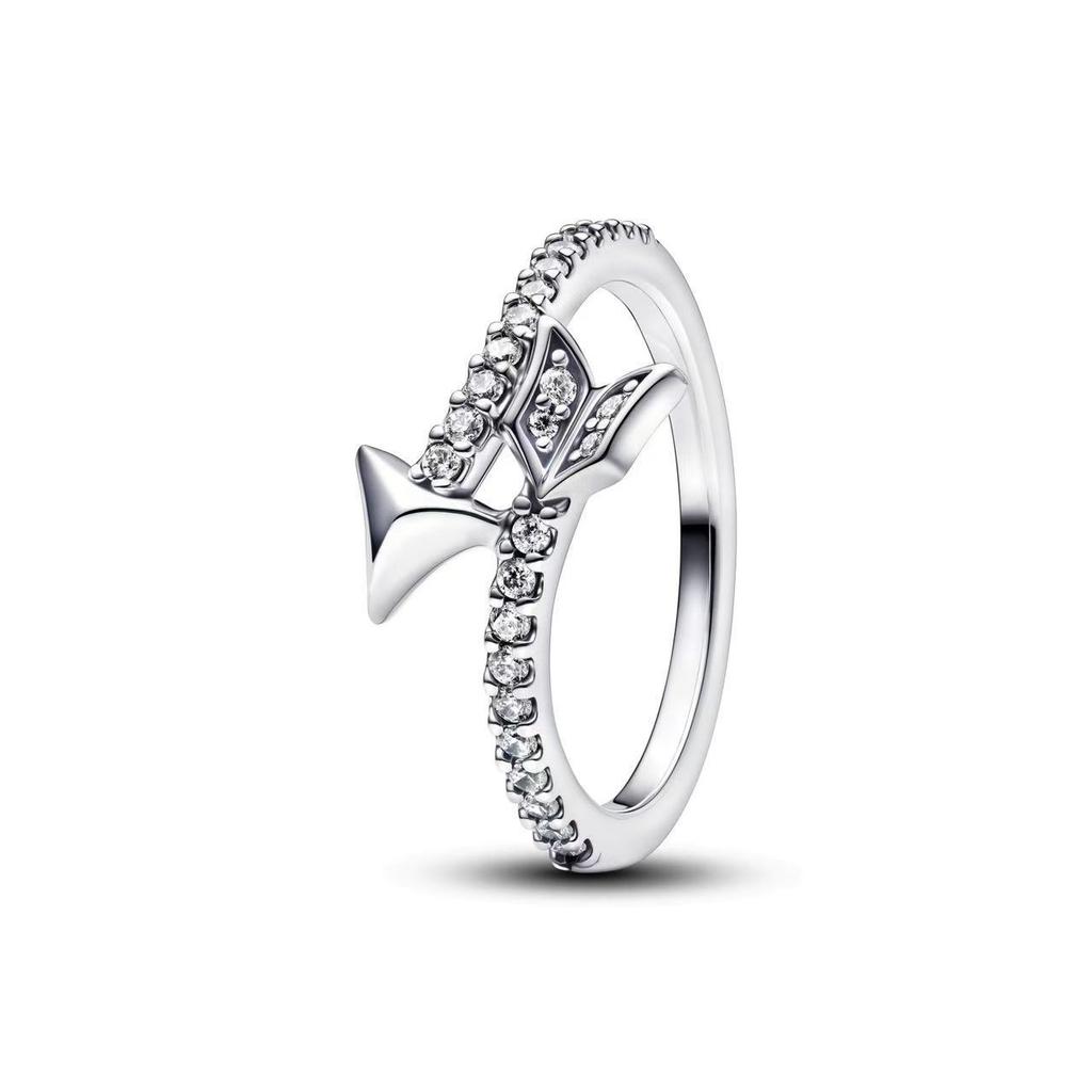 New copper Light Gold Plated Crown Love Bow Colored Diamond Ring Charm Compatible With for Party Daily Leisure Wear Do It Yourself Womens Boutique Je