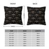 Custom Fleur De Lis Lily Flower Pattern Black And Gold Pillow Case Royalty Lily Petals Modern Cushion Cover Car Pillowcase