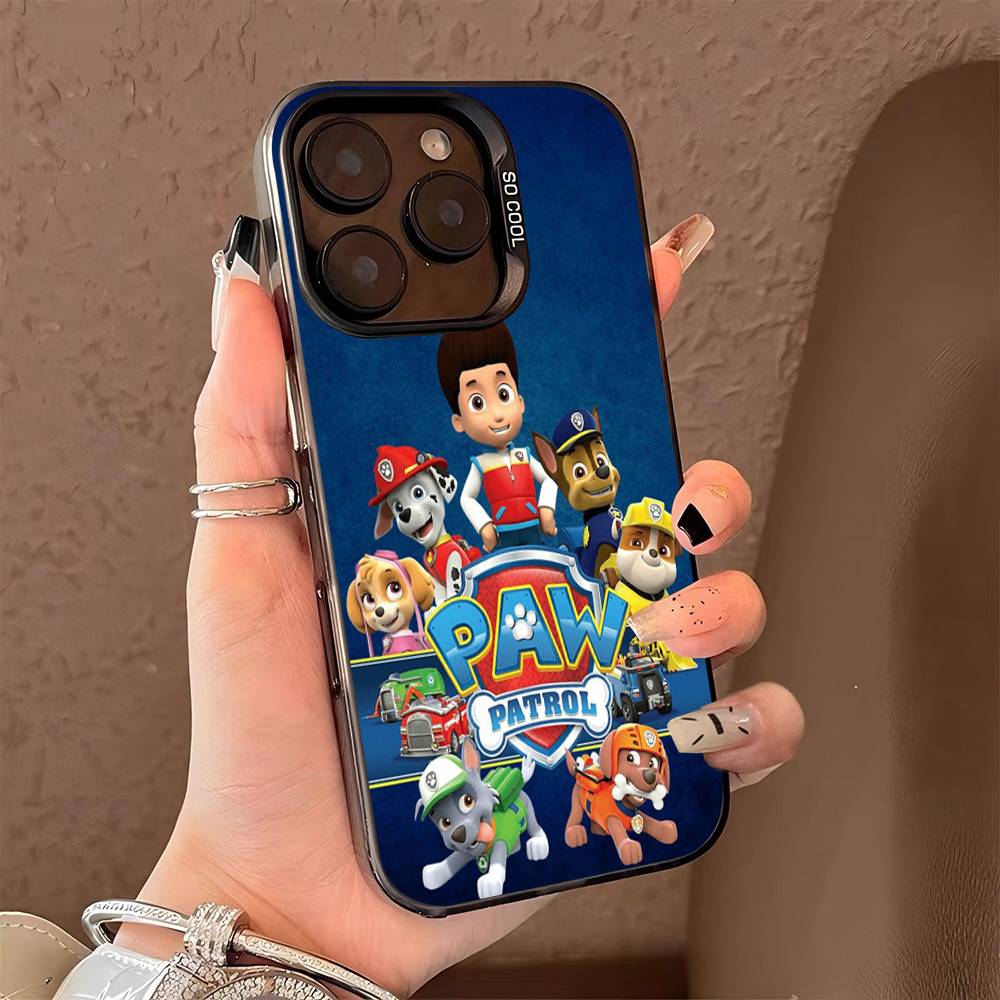 Cute Cartoon P-paw Anime P-patrol Color Phone Case For IPhone 17 16 15 14 13 12 11 Pro Max Plus Pro Shell