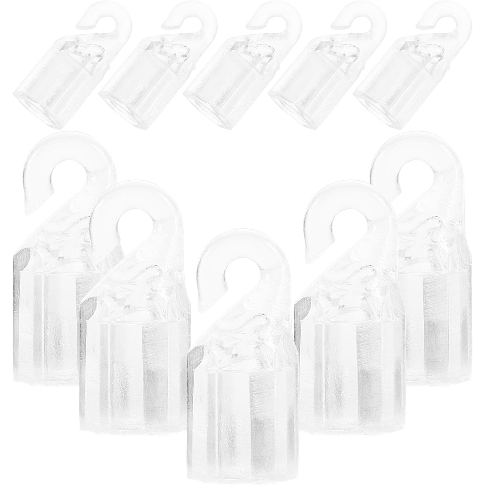 

10Pcs POM Plastic Curtain Rod Hanger Blind Wand Hooks Repair Replacement Parts For Blinds Accessories Plastic Tilt Rod Hook прозрачный