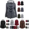 Elegant Women Trench Parka Hooded Coat Jacket Outwear Winter Warm Long Overcoat