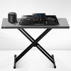 Portable DJ Table with Double-X Braced Keyboard Stand Adjustable Height