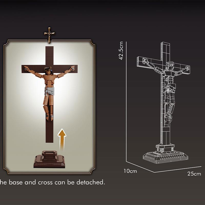 Good Friday Building Blocks Figures Ornament Creative Christian Gift Building Block Set Kid Adult Gift Desk Accessory Home Decor