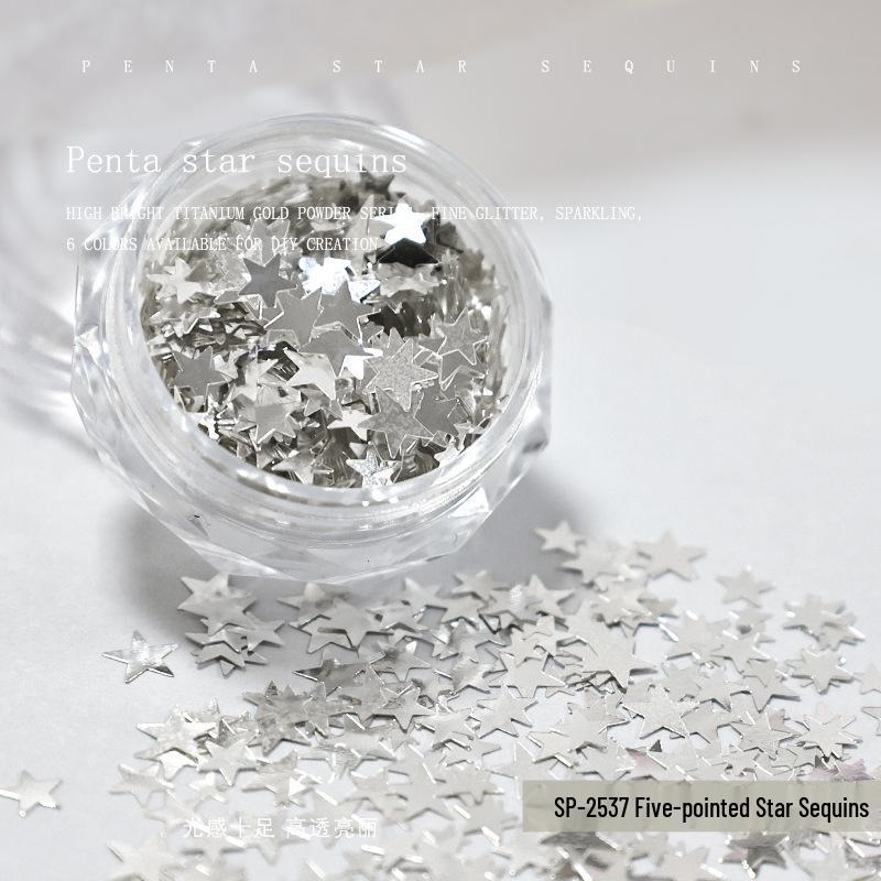 

Mixed Sizes Five-Pointed Star Nail Art Glitter Sequins - Fairy Accessories Pack