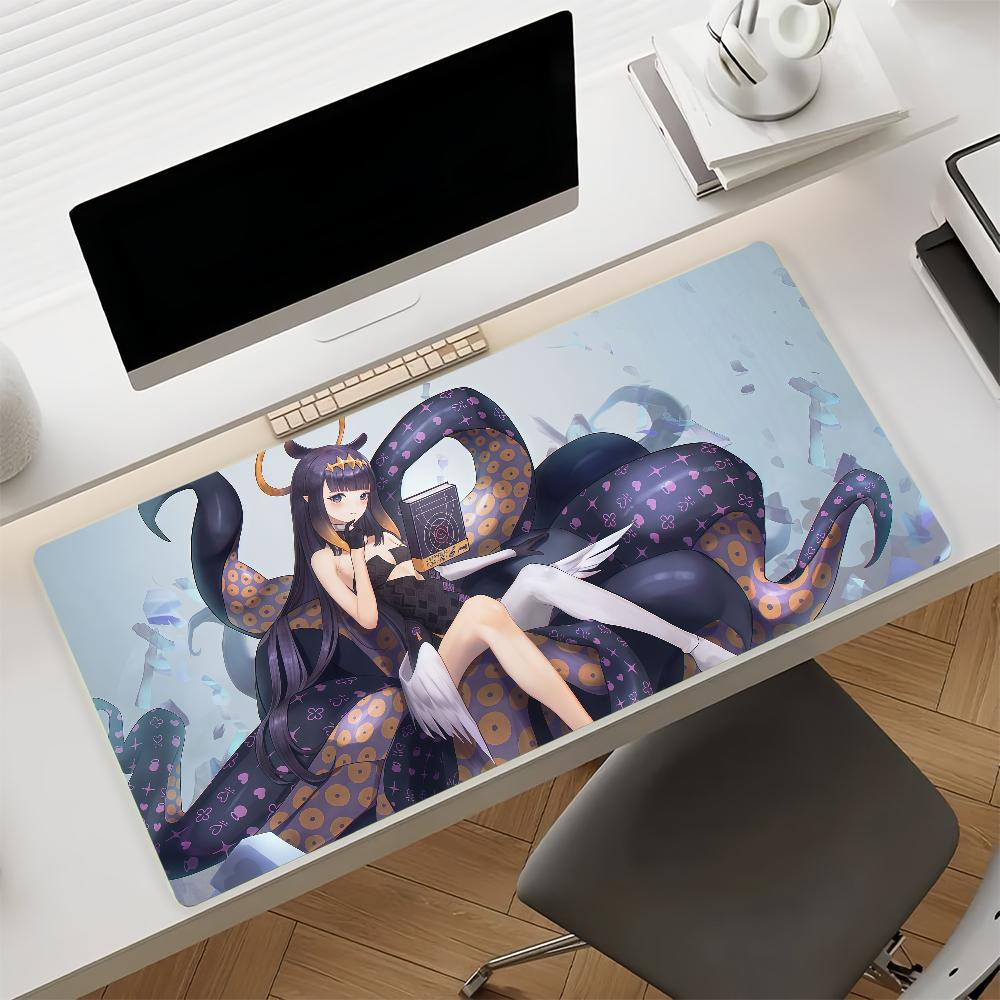 Singer N-Ninomae Ina Nis VTuber Mouse Pad Non-slip Rubber Gamer Balance Computer Mat Decoracion Deskmat Laptop Office Large