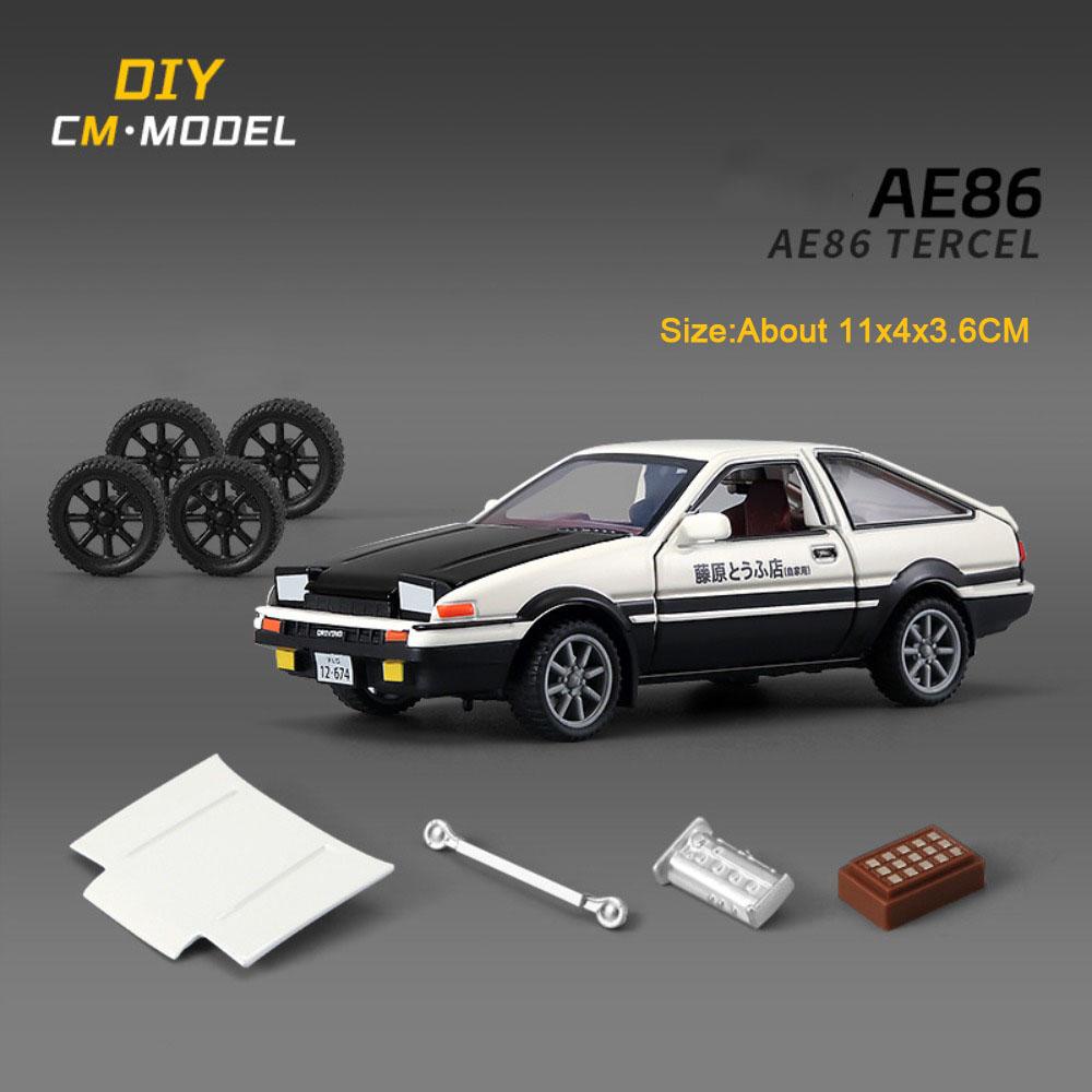 1:43 AE86 Pagani Zonda R Sports Car Model Toy Alloy Diecast DIY Detachable Miniature Vehicles Models Toys for Kids Best Gifts