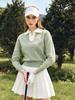 LORDLOAR Signature Color Block Collar Long Sleeve Knit L/Khaki