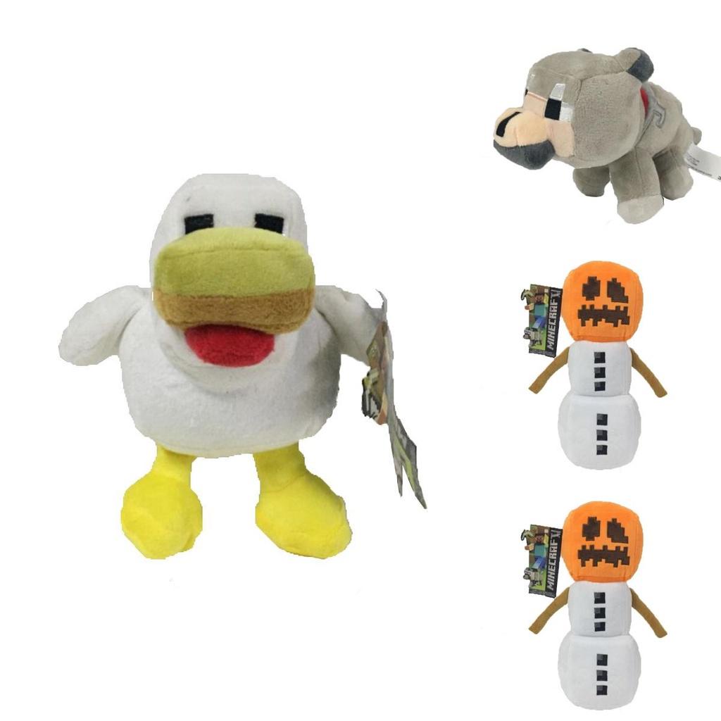 Adorable 20cm Minecraft Plush Toy Snow Golem Wolf Chickens Soft Stuffed Animal Gift