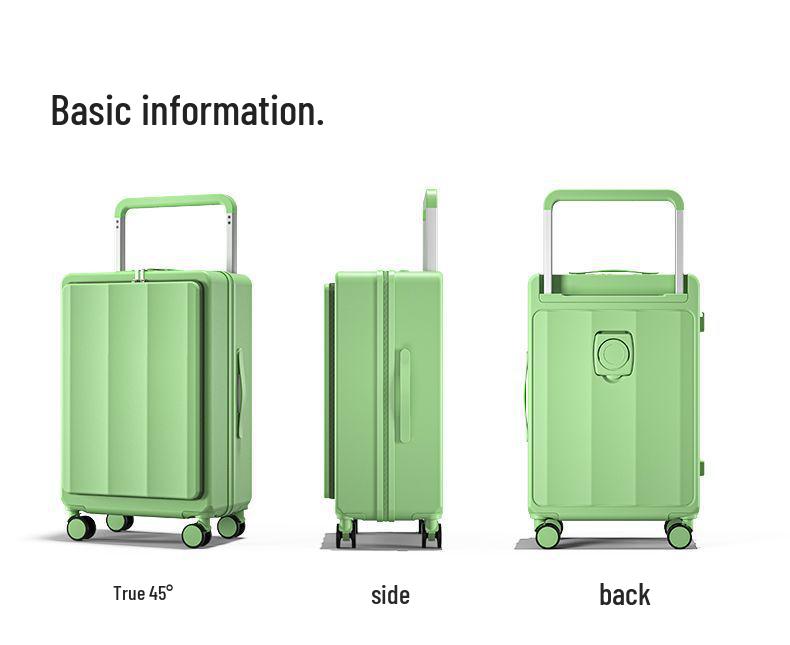 Women's Sturdy Wide Drawbar Suitcase, 20-24 Inch, Durable, Large Capacity with Combination Lock