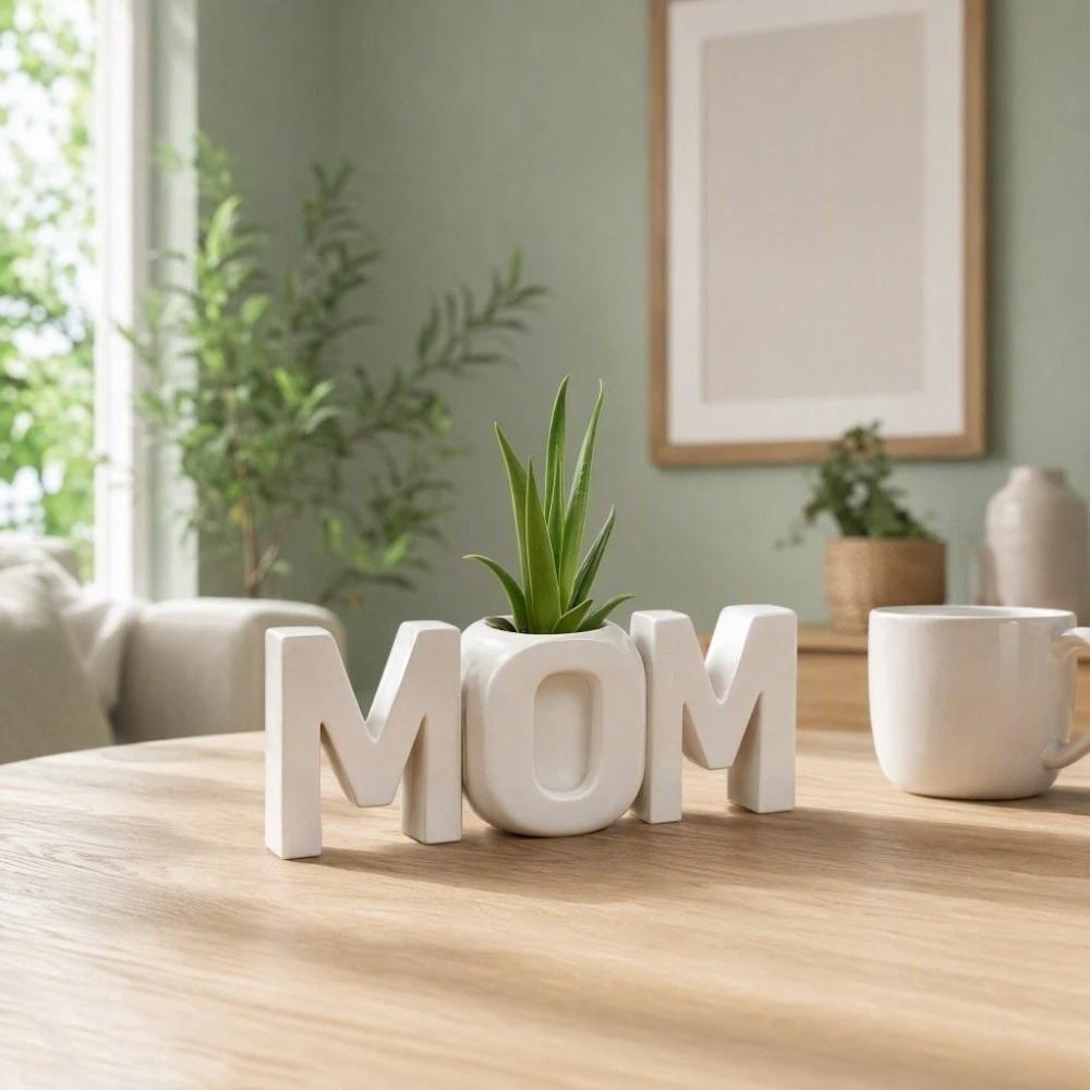 MOM Mom Letter Ornament Mom Flowerpot Shape Car Interior Ornament  Mother's Day Gifts