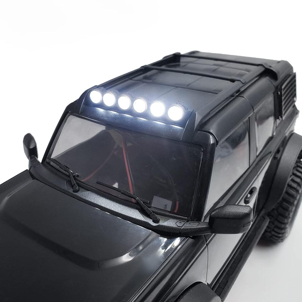 TRZX RC Roof Rack 6LED Light Bar Upgrade Parts for 1/18 TRX4M RC Crawler Car