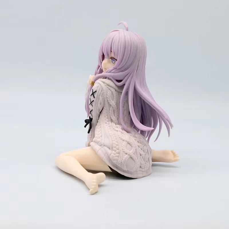 13cm The Journey of Elaina Anime Figures Model Elaina Sweater Doll Action Figure Room Desk Decor Gift Toys