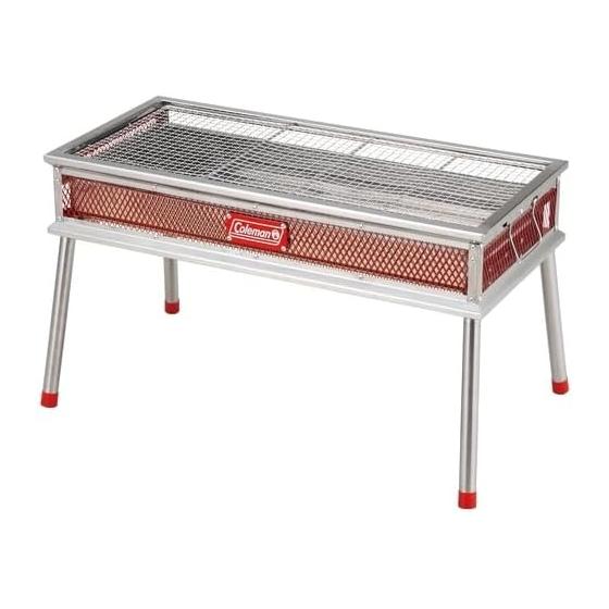 Coleman Cool Spider Stainless Steel Grill Grande Red 170-9430 BBQ Camping Outdoor Grill Stove Charcoal Bonfire Easy Setup Iron Plate Grill Grate Easy