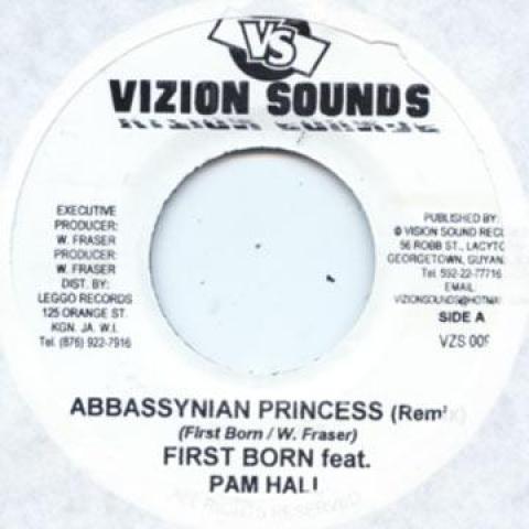 

7-дюймовая пластинка FIRST BORN, PAM HALL - Абиссинская принцесса (Ремикс) / Разные артисты Vizion Sounds 2005 Ямайский Регги, Ска и Даб