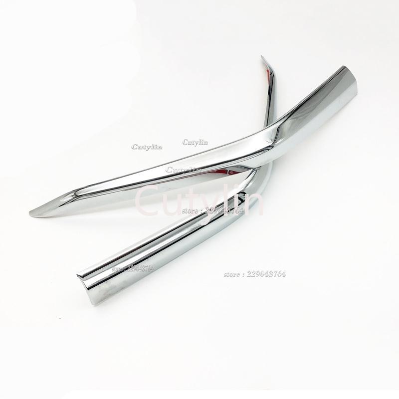 For Toyota Alphard 30 Sport 2018  ABS Chrome Front Bumper Corner Protection Strip Cover Trim Decorative Car Accessories