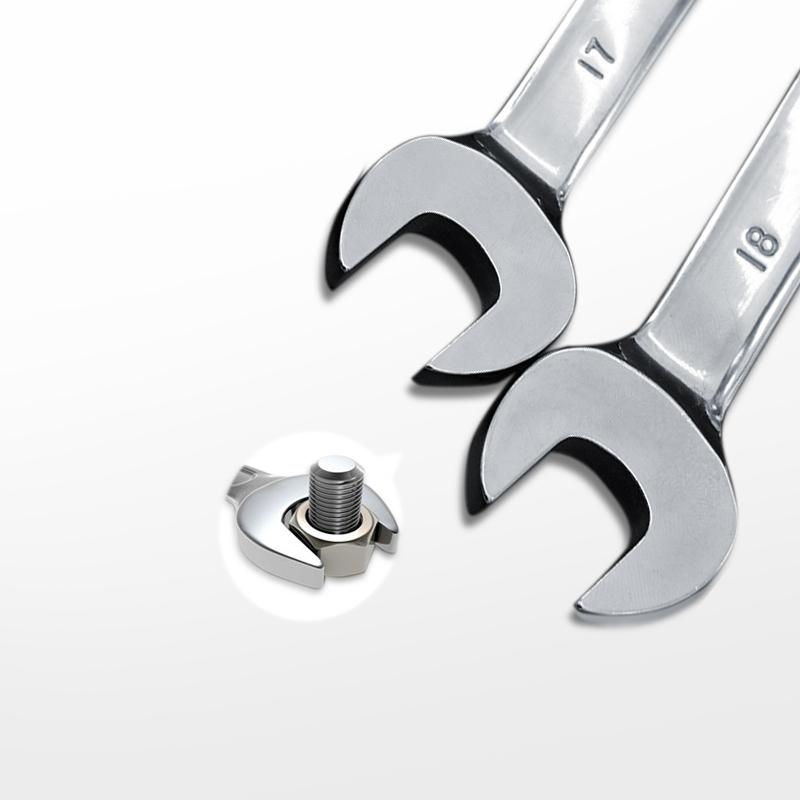 1pcs  Reversible Dual-purpose ratchet wrench Ratchet Socket Spanner Nut Repair Tools 6mm-19mm