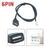 4Pin & 6Pin Connector USB Extension Cable Adapter For Car Radio Stereo Vehicle Radio Stereo Car Electronics Accessories