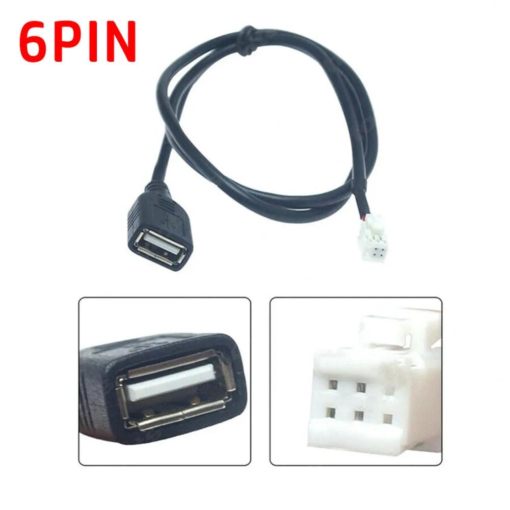 4Pin & 6Pin Connector USB Extension Cable Adapter For Car Radio Stereo Vehicle Radio Stereo Car Electronics Accessories