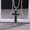 Gothic Baroque Cross Necklace With Stainless Steel And Electroplated Finish For Men And Women