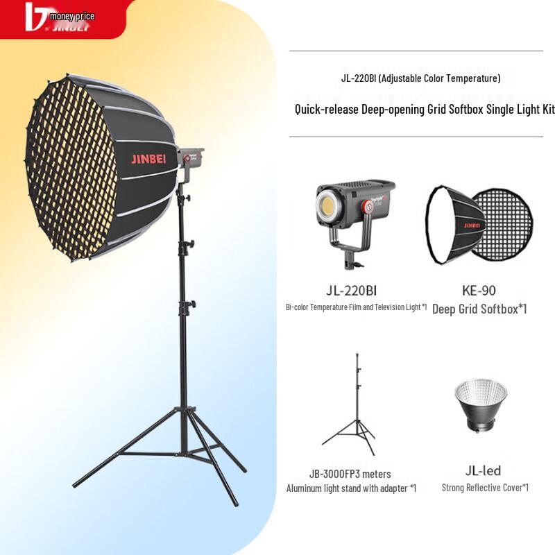 JINBEI JL220BI 220W Bi-Color LED Video Light Kit