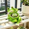 Cute Animal Shaped Planter Artificial Stump Planter Resin Tree Bark Shape Flower Pot with Koala/Frog/Sloth Rustic Bonsai Small Barrel Bucket