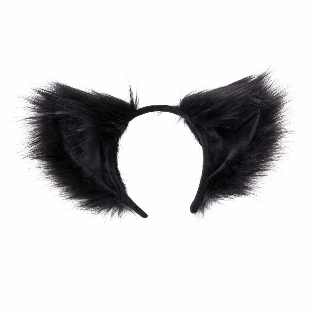 Flauschige Realistische Textur Kunstpelz Katzenohren Flexibles Tier-Haarband Anime Cosplay