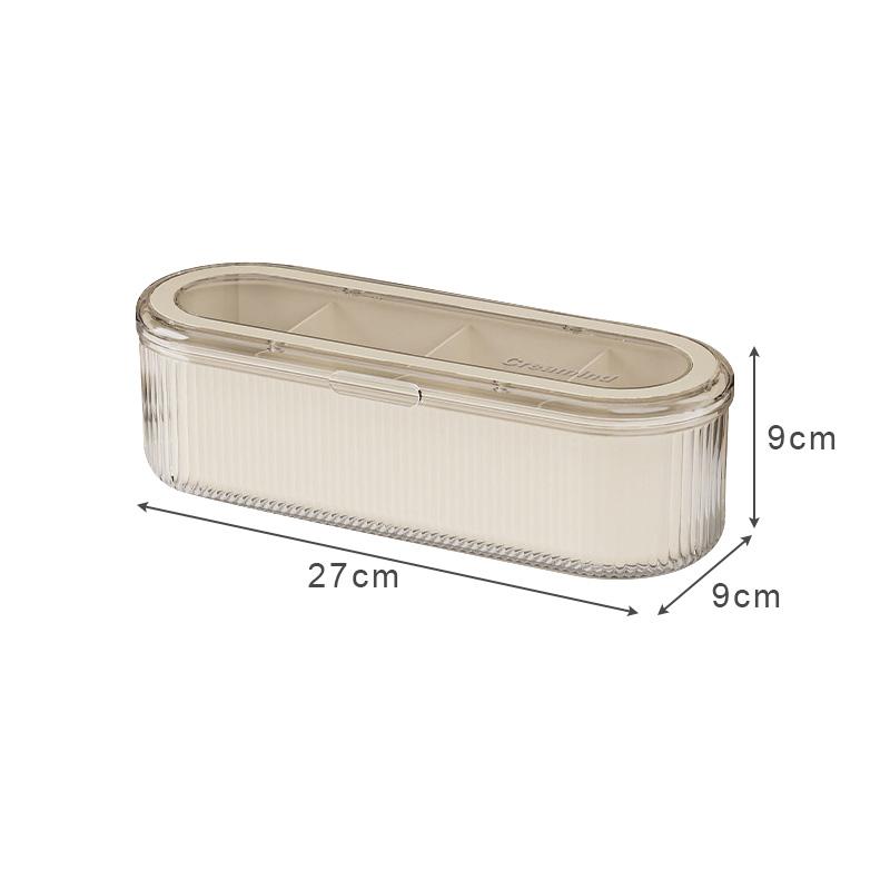 1pc Makeup Brush Storage Box Cosmetics Organizer Desktop Jewelry Box Dust-proof Water-proof Powder Puff Storage Box with Lid