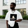 2026 Funny Smoking Cat Meme Tshirt Washed Cotton Trendy Tee Mens Women Hip Hop Print Quality Top Streetwear Oversized Casual