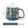 Personalized Christmas Ceramic Mug with Lid and Spoon - Creative Cartoon Design, Perfect for Halloween Gifts