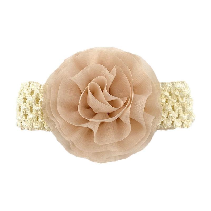 New Baby Headband, Versatile Chiffon Flower Hollow Baby Headscarf, Soft, Comfortable and Elastic Children's Hair Accessories