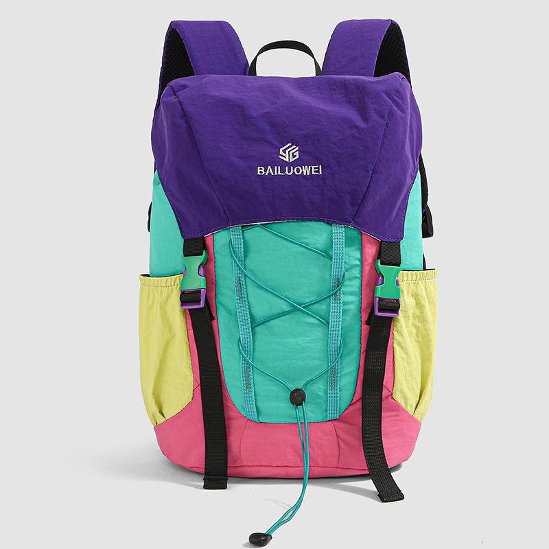 Outdoor-Rucksack Farbblock Wander- und Stadtreise Leichter wasserdichter Rucksack