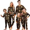 Matching Family Halloween Print Pajama Set Long Sleeve Top and Pants for Mom and Kids