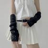 Bowknot Bow Fingerless Gloves Elastic Warm Sleeves Streetwear Y2K Oversleeve  JK