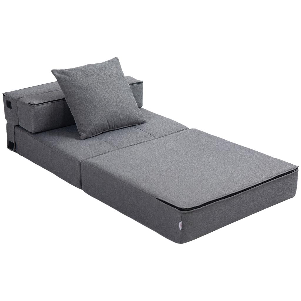 Sleep Chair Recliner Guest Bed Removable Cover 70 Cm X 70 Cm X 61 Cm Dark Gray
