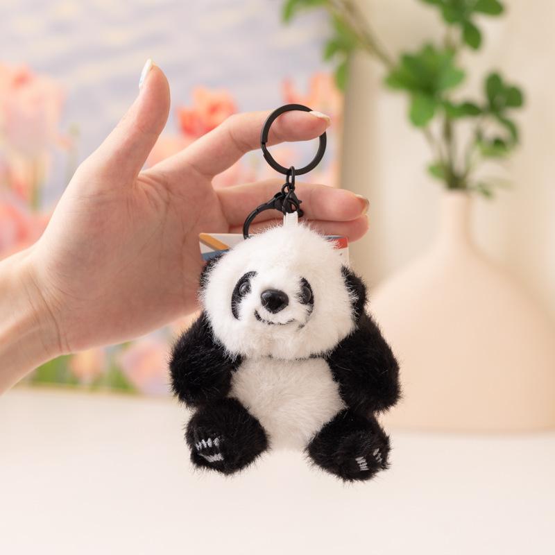 Cartoon Capibara Capybara Doll Plush Toy Hamburger Capybara Panda Small Pendant Bag Keychain