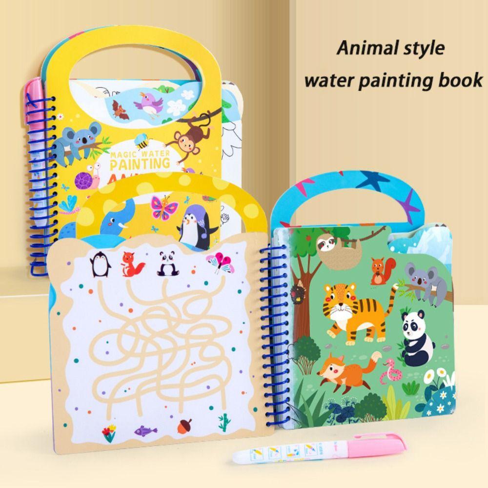 Clear Water Color Magic Water Drawing Book Reusable Water Drawing Montessori Toys   Children Toys