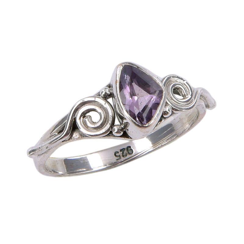 Natural Pink Amethyst Gemstone Handmade 925 Sterling Silver Gift Ring S.6 b7L92