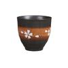 OLOEY Threaded Coarse Pottery Drinking Cups (Set of 2)