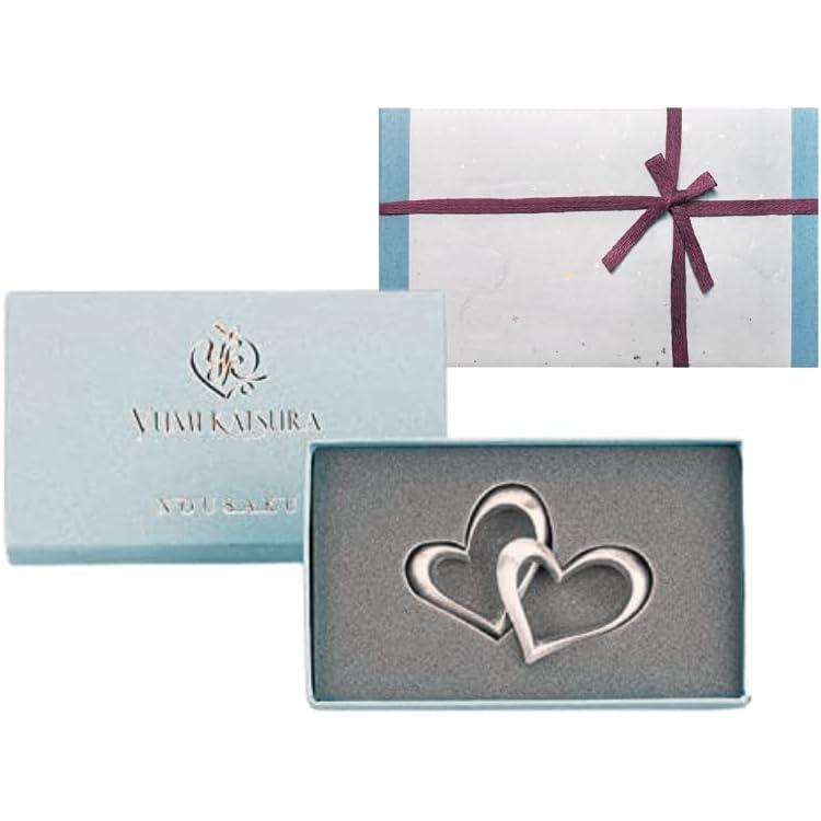 Nousaku Washi Paper Wrapping: Chopstick Rest - Kasunaru Kimochi Yumi Katsura Collaboration Heart Motif, Tin, Stackable, Wedding Gift