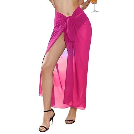 Cover Up Skirt Quick-Drying Beach Wrap Skirt Loose Fit Breathable Anti-UV Swimwear Beachwear Mesh Bikini Cover Up