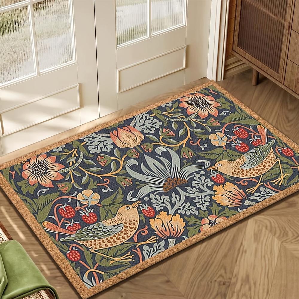 Vintage Carpet Premium Garden Pattern Doormat Welcome Mat Outdoor Carpet Rug For Bedroom Carpet For Live Room Home Decor 40X60CM (1.3X2FT