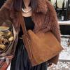 Yogodlns Nová semišová taška přes rameno pro ženy Shopper Velkokapacitní kabelka Módní ležérní Všestranná crossbody taška pro ženy
