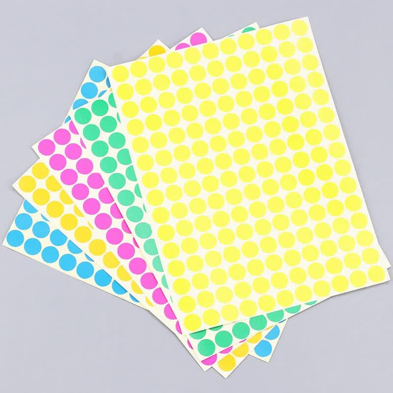 JG-1232 Round Dot A4 Self-Adhesive Color Labels