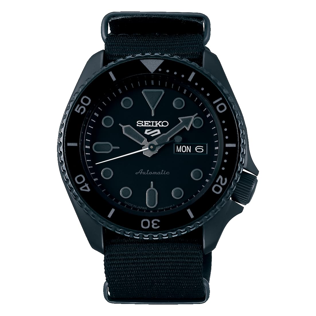 

5 Sports SBSA025 Japanese Mechanical Automatic manual Date and Day All Nylon Strap SKX Stainless Case [Seiko Watch] Men s Watch, (with winding),