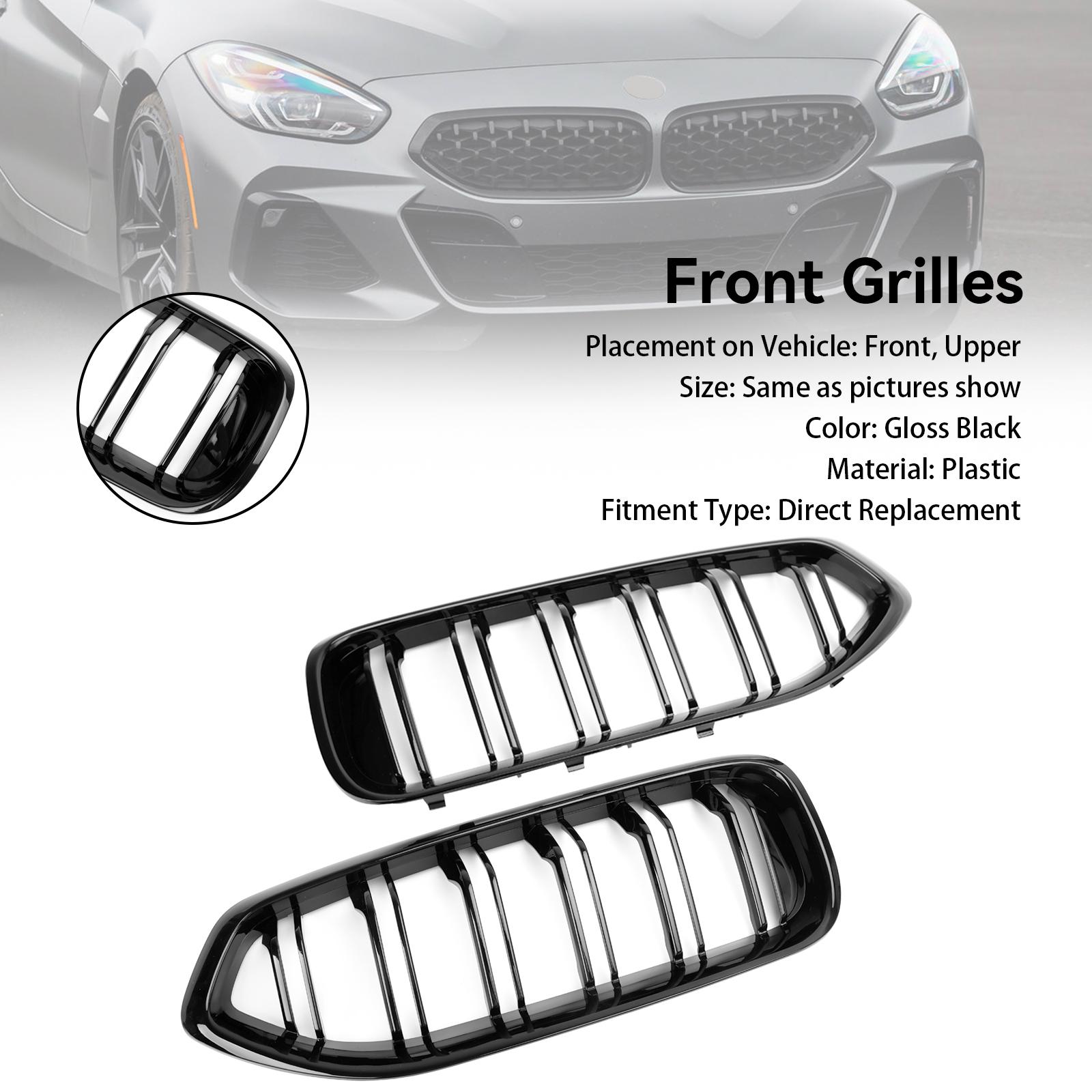 

Gloss Black Front Kidney Grill Grille Fit BMW G29 Z4 20I 30I M40I 2019-2024