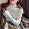 Semi-turtleneck Bottoming Shirt, Femininity Inside, Autumn and Winter New Versatile Long-sleeved Knitted Sweater, Slim-fitting Black Sweater