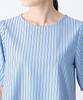 AC by Alpha Cubic Striped Jacquard Blue Blouse, Women's, 353803,