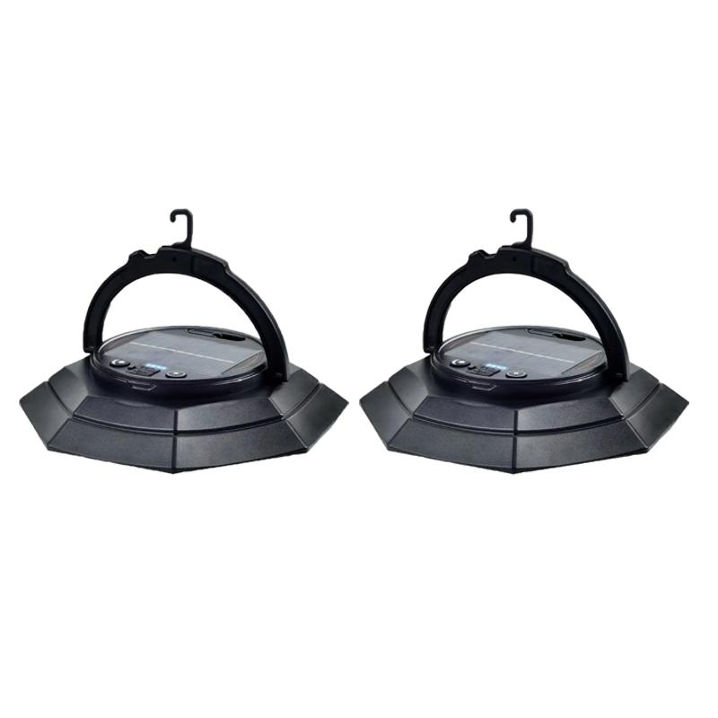Solar Camping Lantern Rechargeable LED Light 4000mAh USB Portable Outdoor Emergency Light for Night Use Power Outage Survival