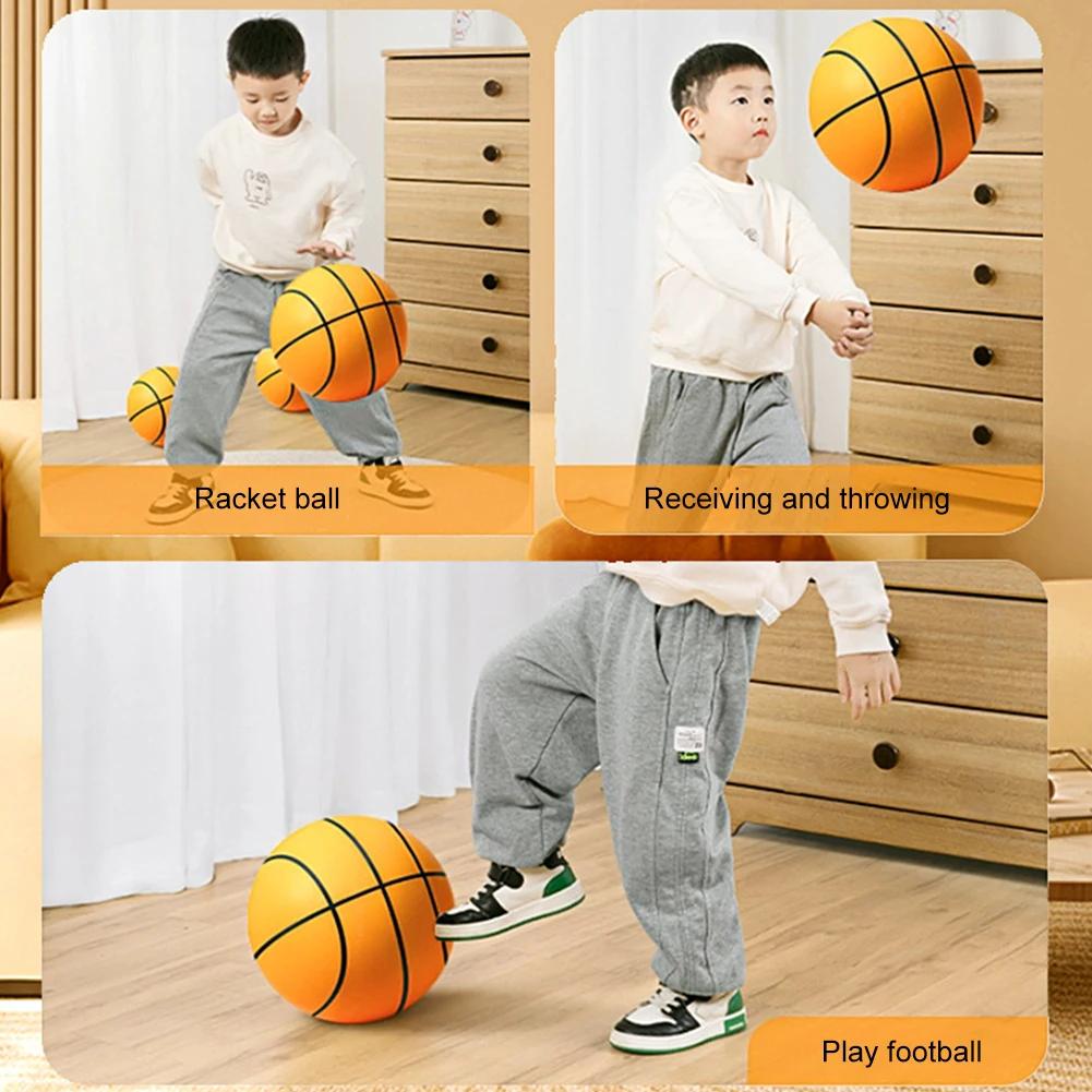 Silent Basketball Indoor Silent Foam Soccer Ball 18/21/24cm Mute Bouncing Ball Silent Basketball Ball Silent Ball Gift for Boys